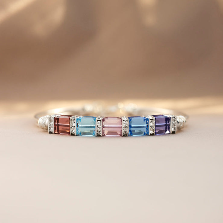 1-8 Cube Birthstone Bracelet