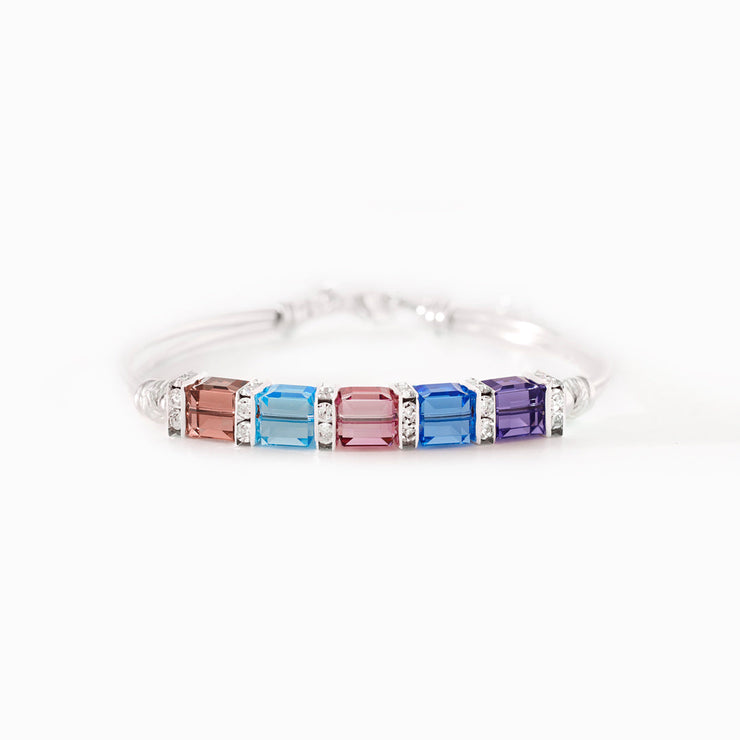 1-8 Cube Birthstone Bracelet