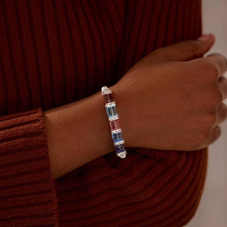 1-8 Cube Birthstone Bracelet