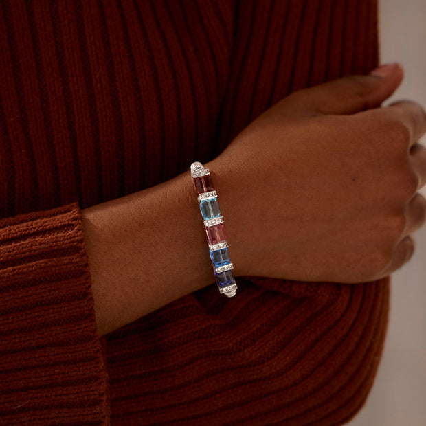 1-8 Cube Birthstone Bracelet