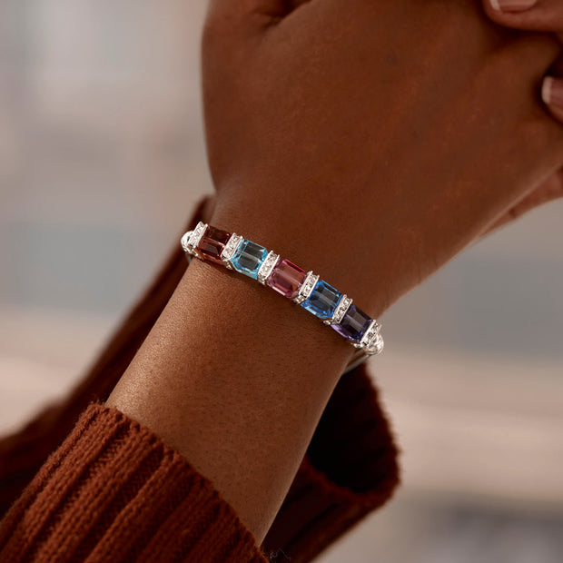 1-8 Cube Birthstone Bracelet