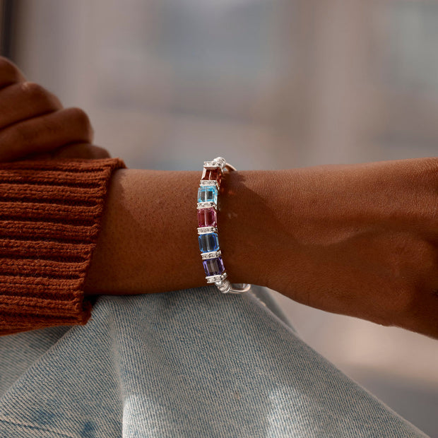 1-8 Cube Birthstone Bracelet