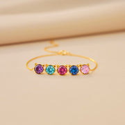 The Dog Mother 1-8 Birthstone Pet Head Bracelet