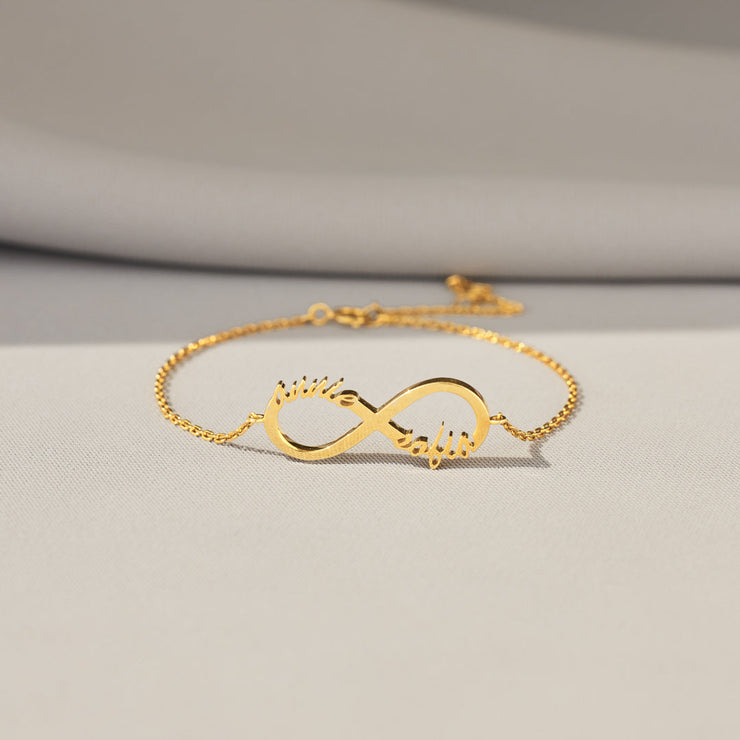 Two Names Infinity Bracelet