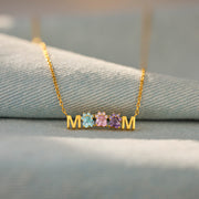 The Dog Mother 1-5 Paws Birthstones Necklace