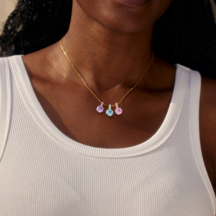 Mama's Mini Squad 1-8 Millennium Rose Birthstones Necklace