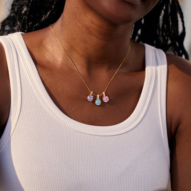 Mama’s Little Treasures 1-8 Millennium Rose Birthstones Necklace