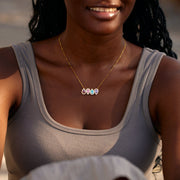 Up And Down 1-8 Teardrop Birthstones Necklace