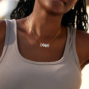 Up And Down 1-8 Teardrop Birthstones Necklace