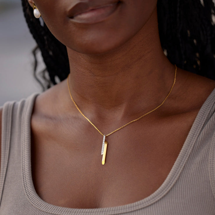 Mother & Daughter Duo Color Sticking Together Necklace