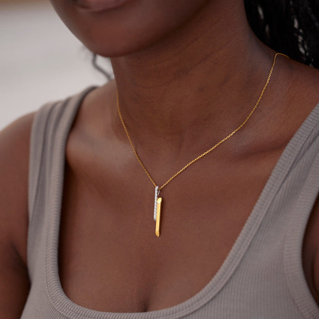 Emotional Support Duo Color Sticking Together Necklace