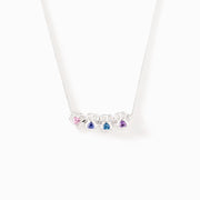 Heart & 1-6 Paw Birthstones Necklace