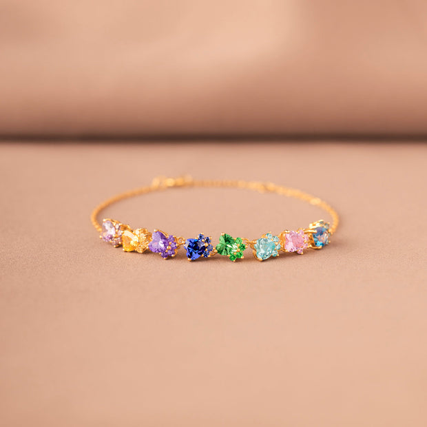 The Cat Mother 1-8 Birthstone Paw Bracelet