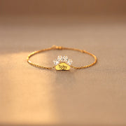 The Dog Mother Custom Crystal Paw Bracelet