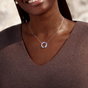 Mama's Circle of Love 1-8 Marquise Water Drop Birthstone Necklace