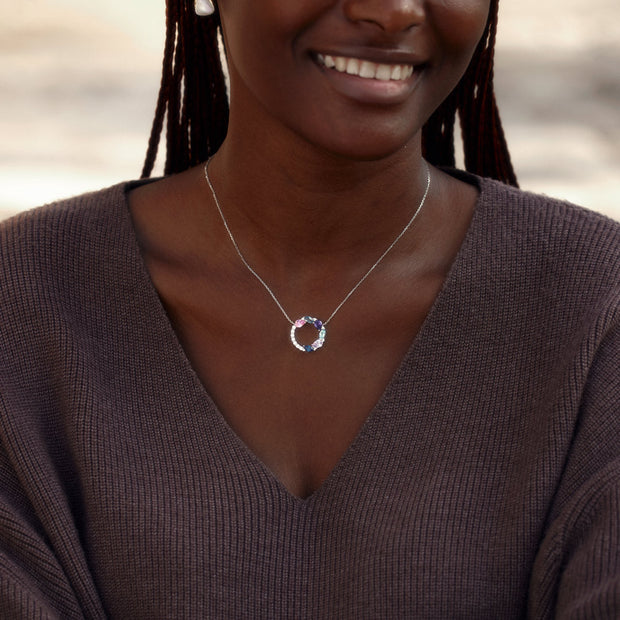 Nana's Circle of Love 1-8 Marquise Water Drop Birthstone Necklace