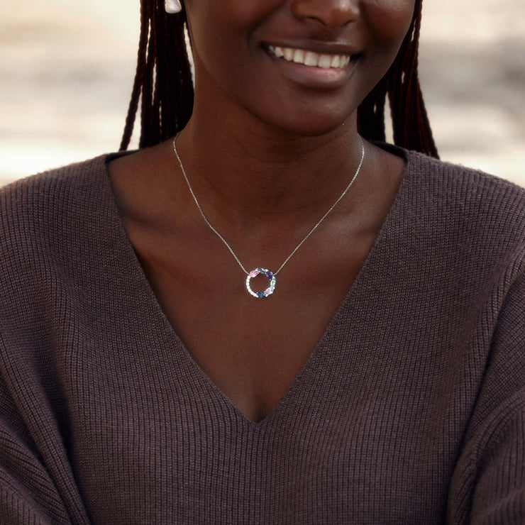 Nana's Circle of Love 1-8 Marquise Water Drop Birthstone Necklace