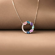 1-8 Marquise Water Drop Birthstone Necklace