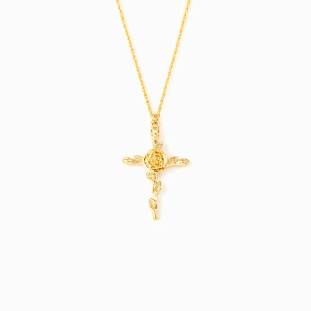 Self Love Rose Cross Necklace