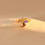 1–6 Petals Birthstones Ring
