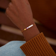 Mom & 1-8 Kids Cube Birthstone Bracelet