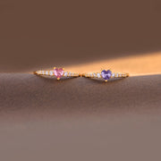 Mother Daughter Matching Heart-Cut Ring