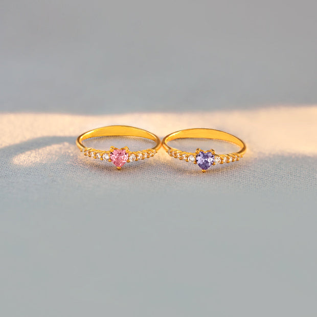 Mama's Valentines Custom Heart-Cut Ring