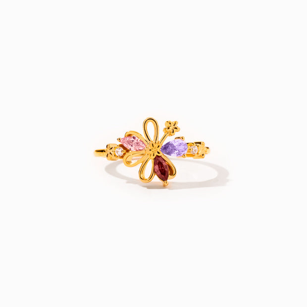 1–6 Petals Birthstones Ring