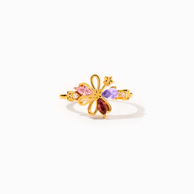 1–6 Petals Birthstones Ring
