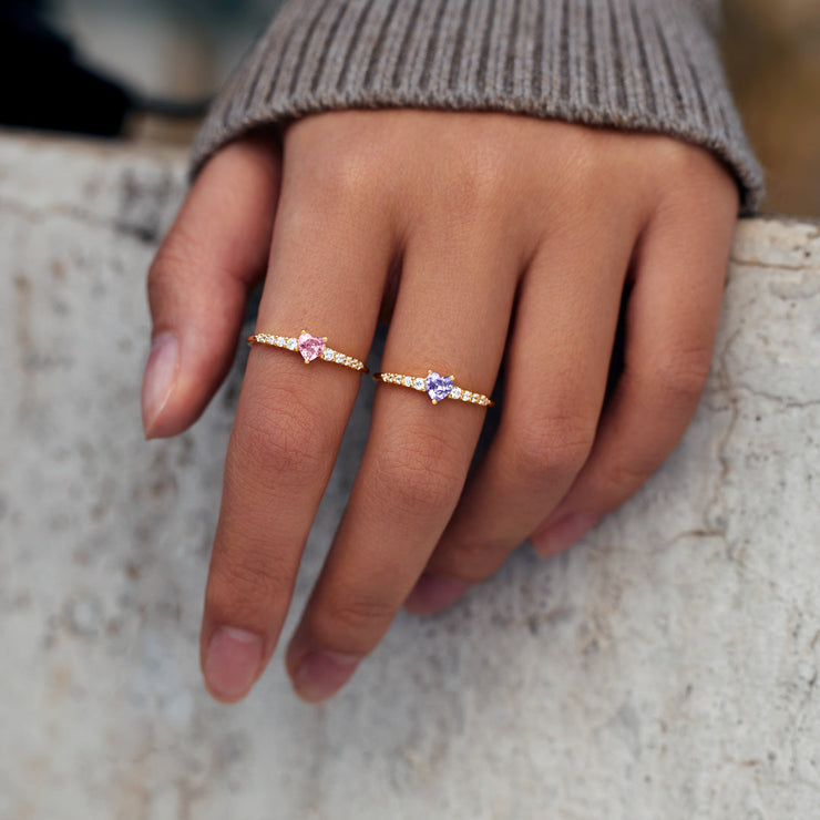 Mama's Valentines Custom Heart-Cut Ring