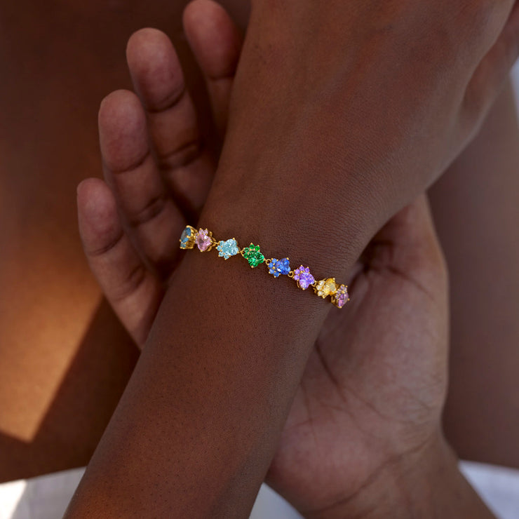 The Dog Mother 1-8 Birthstone Paw Bracelet