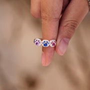 1–5 Paw Birthstone Custom Ring