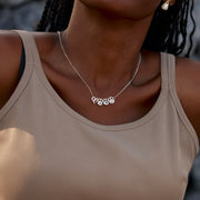 Heart & 1-6 Paw Birthstones Necklace