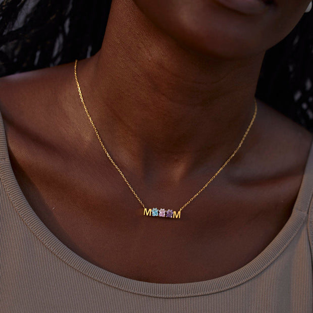 The Dog Mother 1-5 Paws Birthstones Necklace