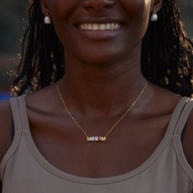 The Dog Mother 1-5 Paws Birthstones Necklace