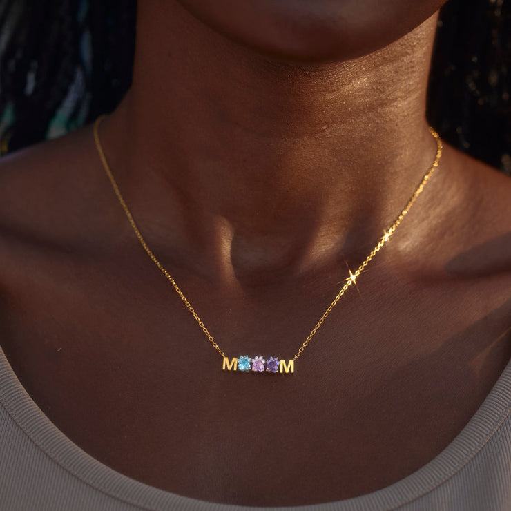 The Dog Mother 1-5 Paws Birthstones Necklace