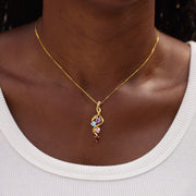 Mama's Heartstrings 1-6 Birthstone Weaved Heart Necklace