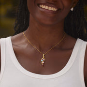 Mama's Valentines 1-6 Birthstone Weaved Heart Necklace