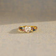 2-8 Birthstones Heart Ring
