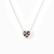 Take That Win Broken Pieces Black Heart-Shaped Necklace