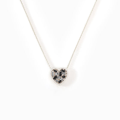 Take That Win Broken Pieces Black Heart-Shaped Necklace