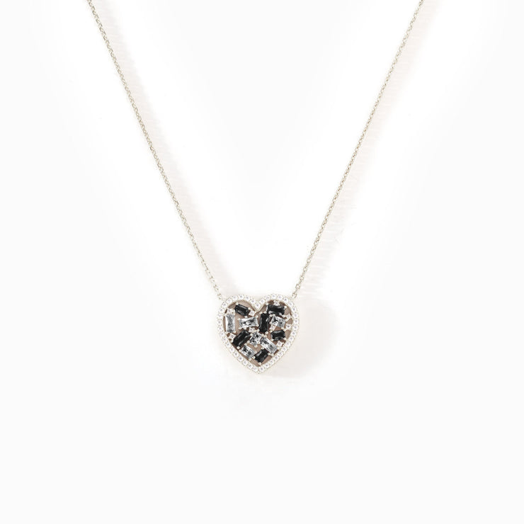 Take That Win Broken Pieces Black Heart-Shaped Necklace