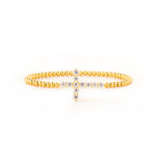 Small Circle Of Female Friends Matching Crystal Cross Bracelet