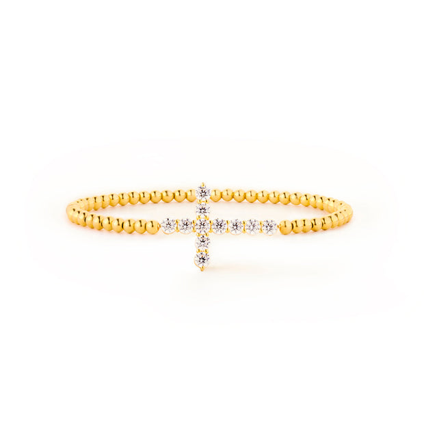 Small Circle Of Female Friends Matching Crystal Cross Bracelet