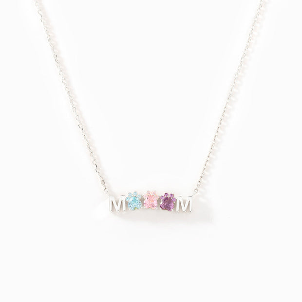 The Cat Mother 1-6 Paws Birthstones Necklace