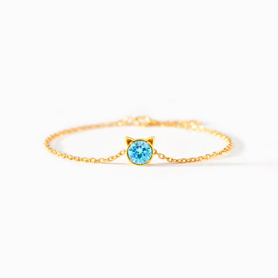 The Catmother Birthstone Cat Bracelet