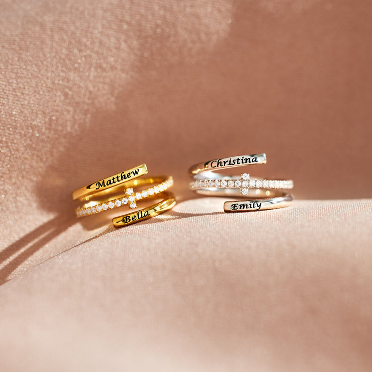 Double Names Cross Ring