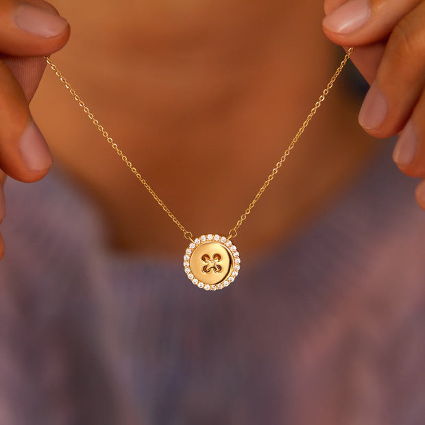 Button Necklace - Friend Holds Everything Together Like Buttons