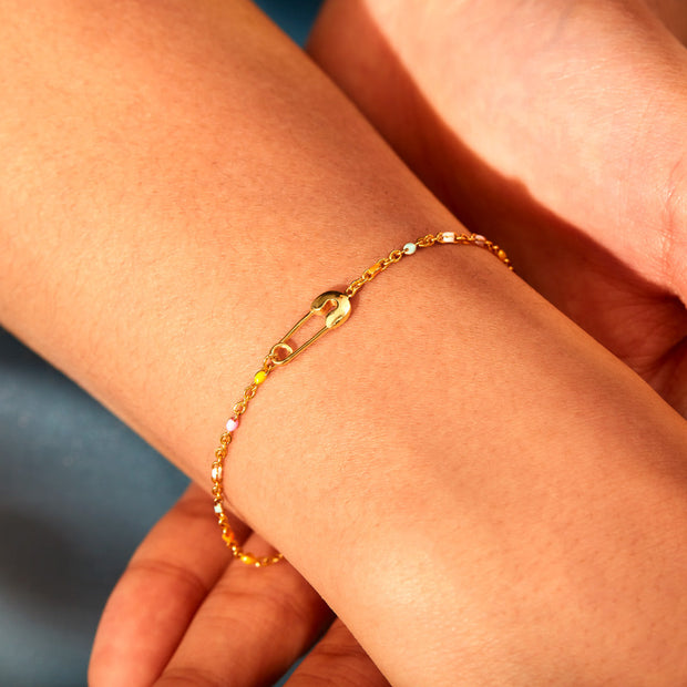 Be Safe Stay Strong Come Home Safety Pin Bracelet