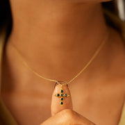 God Is Within Her Vintage Cross Necklace